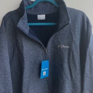 Columbia Men's Great Hart Mountain III Half Zip Extra Large Navy Blue Fleece XXL